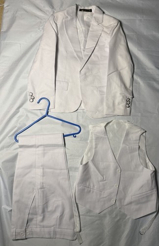 Boys white piece suit set - white,