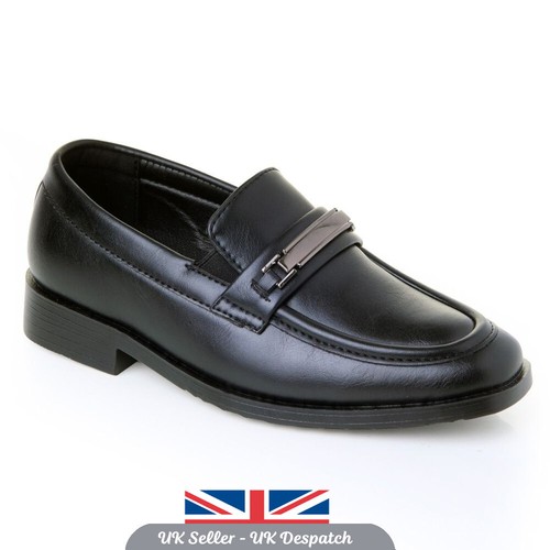 Boys black formal shoes faux - formal,
