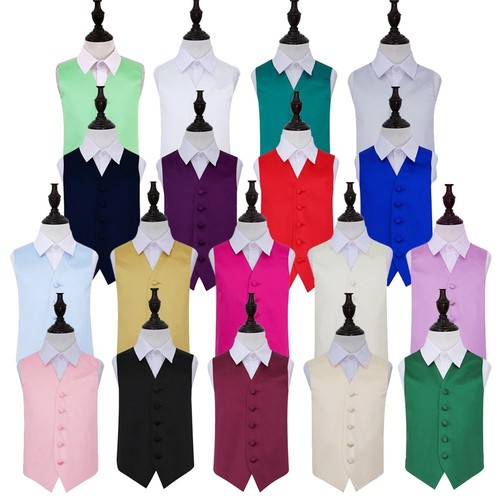 Boys waistcoat satin plain - satin,
