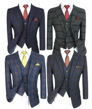 Boys English Check Suit Kids