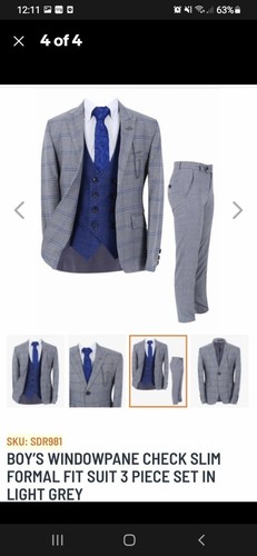 Boys grey slim - grey, suit